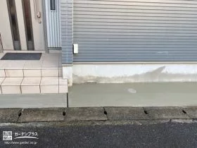 アプローチ・西側道路境界舗装後