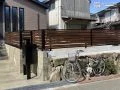 お庭を守る型枠ブロックの土留め