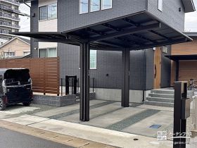 Y合掌カーポートの設置で敷地を有効活用しながらお車を守る工事