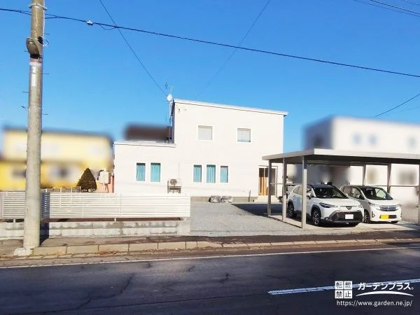 広々とした敷地を有効活用。雪に強いスタイリッシュな新築外構