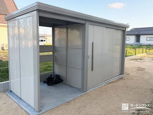 荷物や自転車の収納に便利にお使いいただける物置設置工事