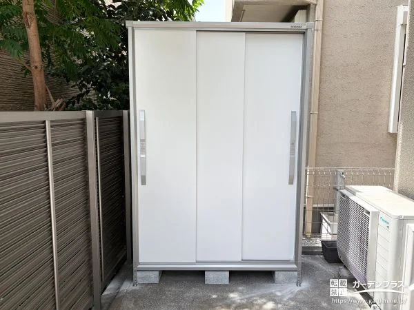 収納力を向上してお庭をすっきり整える物置を設置した工事